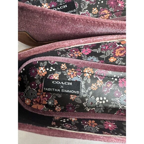 Coach Tabitha Simmons Harriette Velvet Colorblock Mary Jane Shoes Size 10 - Picture 10 of 14